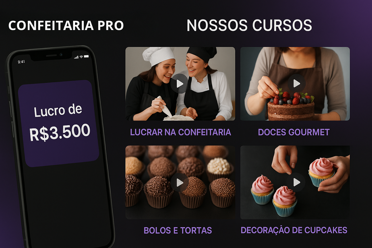 Banner do curso Confeitaria Pro